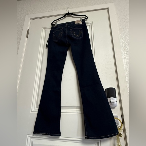 True Religion Women’s Flare Bootcut Jeans Dark Denim $179 Retail - Picture 12 of 16